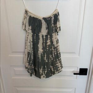 Promesa Grey and Cream Tie-Dye Romper